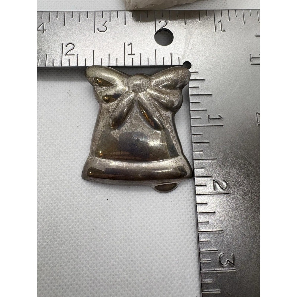 Vintage Taxco Mexico Puffy Bell Sterling Silver Brooch Pin Pendant 18.9g Retro - Picture 8 of 9